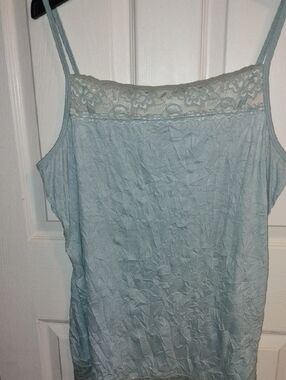 Maurices Light Mint Green Lace-Trim Camisole